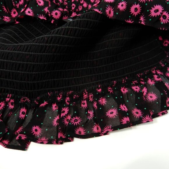The Kooples Ditsy Floral Smocked Mini SKIRT Size 1 US S Pull on Stretch NEW $165 - Picture 10 of 11